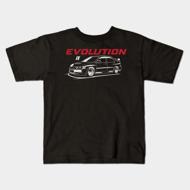 Mitsubishi Evolution IX Kids T-Shirt by JDMAPEX